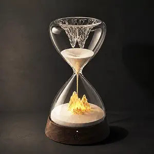 Hourglass Bedside Lamp, Ambient Decor Light for Bedroom