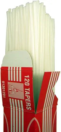 Cathedral Brand Wax Lighting Taper Sticks, 1/8 Inch x 16 Inch, Box of 120
