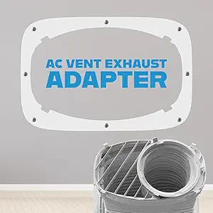 AC Vent Exhaust Hose Adapter Plate for DIY Window and Sliding Doors compatible with Midea Duo