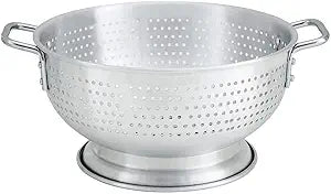 Winco ALO-11BH Aluminum Colander with Base, 11-Quart,Medium
