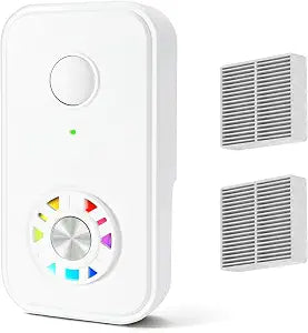 Air Ionizers for Home, Negative Ion Plug in Air Purifier with Quiet Fan & Optional Filter for Better Airflow, Mini Air Cleaner for Smoke Dust Pets Odor, Portable Air Freshener