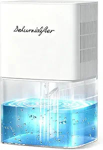 Dehumidifier 1657ML 58OZ Small Dehumidifier for Home 230 Ft┬▓ Safety Dehumidifiers Adjustable 10 Color Lights 5 Timers 3 Setting Modes Auto Shut Off Protection Low Noise For Bedroom Bathroom
