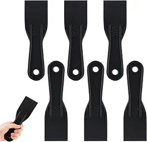 2 Inch Plastic Putty Knives Set, 6Pcs Plastic Putty Filler Knife & Scrapers Tool Non Scratch, Spackle Knife Scraper Tool for Wall Repair, Wallpaper Paint Removal