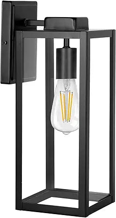 hykolity Large Size Outdoor Wall Lights,16 Inch Outdoor Wall Lantern, Waterproof Exterior Wall Sconce, Anti-Rust Wall Mounted Lighting with Glass Shade,Lamp with E26 Socket for Porch, Front Door