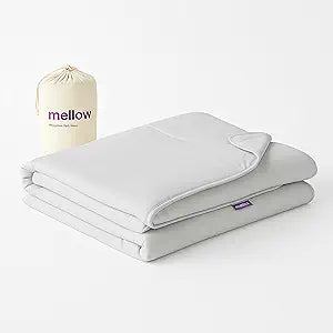 Mellow Cloud Cold Cooling Comforter for Hot Sleepers  Dual-Sided Arctic Silk & CloudKnit, Lightweight Summer Quilt, Built-in Duvet, Machine Washable, King/Cal King, Gray