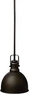Westinghouse Lighting 6345600 One-Light Mini Pendant Hammered Oil Rubbed Bronze Finish with Highlights, Oil-Rubbed Bronze