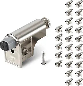 25 Pcs Soft Close Cabinet Door Damper, Soft Close Dampers for Cabinet Doors/Wardrobe/Kitchen/Bookcases, Hydraulic Cabinet Buffer Damper, Silent Door Closing, with self-Closing Mechanism