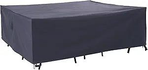 F&J Outdoors Patio Table Covers Waterproof UV Resistant Outdoor Table Covers Medium-Small Furniture Cover, 74"W x 47"D x 27.5"H