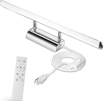 Bonlux 9W Bathroom LED Vanity Light 22 inch, 3 Color Adjustable 3000K/ 4000K/ 6000K, Dimmable Wall Mounted Plug in Light Fixture with Remote Control Memory Function for Cabinet Mirror Lighting