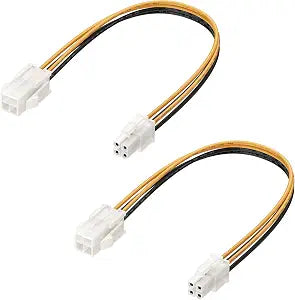 Cable Matters 2-Pack ATX 4-Pin CPU Extension Cable, 8 inches
