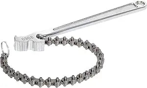 OTC 6968 Ratcheting Chain Wrench - Handles Parts of Many Shapes: Round, Oval, Square, Hexagon, and Octagon; Chain Grips Objects Ranging from 1-1/2" to 4" Outside Diameter; 12" Handle
