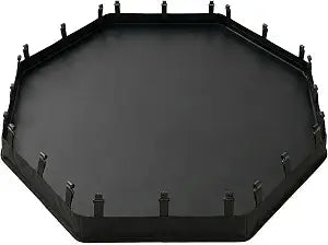 PJYuCien 2-in-1 Octagonal Dog Playpen Pad, 24" Side Waterproof Bottom Liner Escape-Proof Top Cover, 600D Oxford with Snap Hooks for Puppy Small Animals, Black