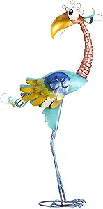 Tooarts Metal Garden Bird Statue Standing Animal Backyard Ornaments Outdoor Sculpture for Lawn Patio Art Decoration