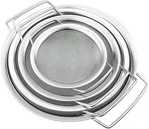 4 Packs Fine Mesh Paint Strainer 60 Mesh Stainless Steel Paint Filter Emulsion Honey Funnel Filter Paint Bucket Filter Tool Insert Strains