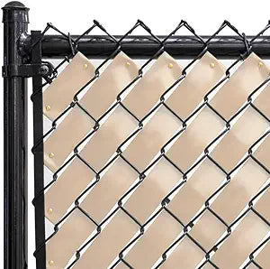 Chain Link Fence Privacy Tape 250 ft (40 SqFt) (Desert Tan) for Gardening, Outdoor Wall, Balcony, Patio, Yard, Injury Prevention, Safety Fence Cover for Dog, Other Pet Hedge Slats