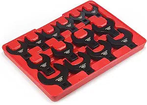 14-Piece Jumbo Crowfoot Wrench Set,1/2" Drive SAE Crowfoot Wrenches 1-1/16" to 2" Chrome Vanadium Steel Crows Foot Wrench Set