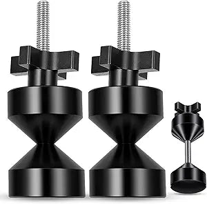 Kingdder 2 Pcs 2" Aluminum Two Hole Pins with Quick Knobs 2 Hole Flange Alignment Pins Pipefitter Tool for Pipe Installation, Black