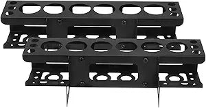 2 Pcs Caulking Gun and Tube Holder - Heavy-Duty Wall Mounted Hand Caulk Tools Storage Rack, Holds 6 Tubes, Organizer for Workshop, Shop, Garage, 16x3.3x3.3 Inch