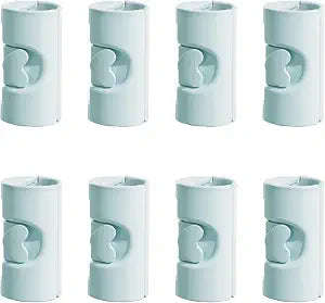 8PCS Larger Bed Sheet Grippers with Two Gear for Bed Sheet Holder,Duvet Cover Clips,Durable Bed Sheet Clips Keep Sheets Snug for Mattresses with Raised Edge,Fitted Sheet Clips(Blue)