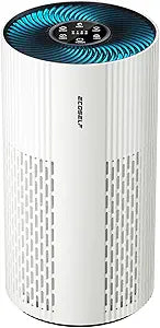 Air Purifiers for Home Large Room Cover Up to 1500 Ft┬▓ with True HEPA Filter, 20dB Sleep Mode, 360┬░ Air Intake & Outlet, Air Cleaner for Bedroom Pets, 7 Color Light, HAP604, Pearl White