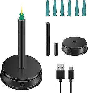Rechargeable LED Scleral & RGP Contact Lens Inserter Kit  Hands-Free Lighted Stand with 2 Interchangeable Tubes & 6 Vented Scleral Sticks, USB Charging, BPA-Free Lens Application Tool