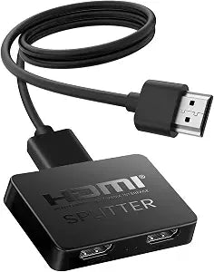 4K HDMI Splitter 1 in 2 Out Copy Same Content to 2 Screens (Mirror Only)