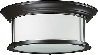 Z-Lite 2004F16-BRZ Sonna Three Light Ceiling, Steel Frame, Bronze Finish and Matte Opal Shade of Glass Material