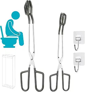 Toilet Aids for Wiping Bottom 2 Pack Self Wipe Assist Long Short Handle,Butt Wiper Tool with Boxes for Garage Storage,Daily Living Toilet Tissue aids for Women,Men,Disability and Elderly