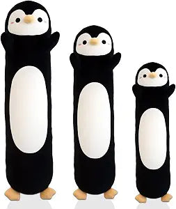 Kekeso Penguin Plush, Long Penguin Plush Pillow Ultra Soft Huggable Stuffed Animal Body Pillow for Kids Adults (Black, 110cm/43.31in)
