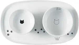 Necoichi Raised Cat Bowl Dining Tray (Bowl Set with Dining Tray)