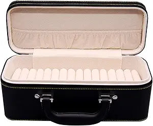 Yiju 15 Slots Bangle Box, Jade Bracelets Display Case Storage Case Jewelry Organizer PU Leather Bracelet Case for Retail Stores Dresser Engagement