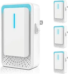 Air Ionizers Purifier for Home: 2026 Upgraded Negative Ion Generator,Air Freshener for Bedroom Bathroom Kitchen Pet Room, Quiet Filterless Ionic Air Cleaner for Smoke Dust, 4 Pack