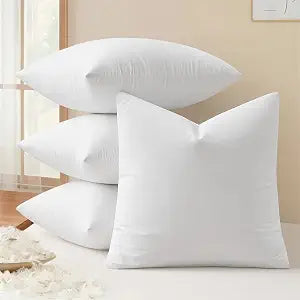 MIULEE Pack of 4 20x20 Pillow Inserts, Premium Feather and Down Decorative Throw Pillows, Fluffy and Choppable, Cotton Fabric for Sofa Bed Couch