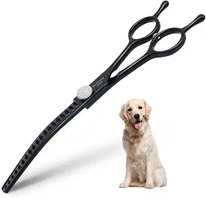 Dog Grooming Scissor,Pet Curved Chunkers Shears 7.0'' 440C Thinning Scissors for Precision Pet Hair Cutting