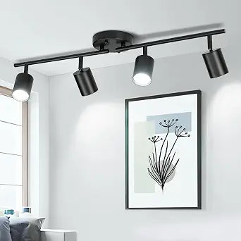 4 Ways Black Track Lighting Fixtures Ceiling Gu10 Bulb Not Included