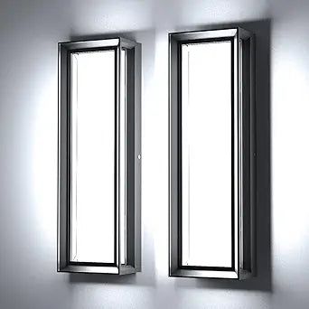 Sytmhoe LED Square Outdoor Wall Lights 2 Packs, 16inch 6000K 10%-100% Dimmable Exterior Wall Light Aluminum Body Waterproof IP65 led Porch Light for House Patio Garage Garden