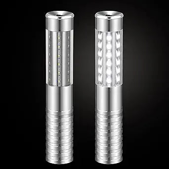 Rechargeable LED Strobe Bottle Service Light Silver White Light
