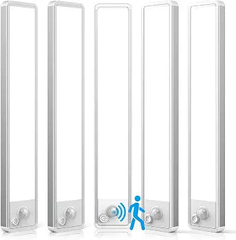 5 Pack Under Cabinet Lighting Wireless 2200maAh Rechargeable LED Motion Sensor Magnetic Light Indoor Closet Lights for Kitchen, Stairs Cool White