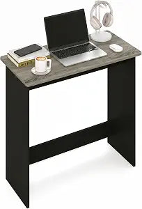 Furinno Simplistic Small Desk, 31.3" Wide Gaming Desk, Rectangular Computer Desk with Rounded Edges, Office Desk for Home Office, Bedroom, Study Room, Dorm, French Oak