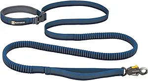 Ruffwear, Roamer Lock Dog Leash, Hands-Free Waist Option, Auto-Locking Talon Clip, Shock-Absorbing Stretch, Padded Handle, Traffic Handle, Trail-Tough for Any Adventure, Orion Blue, 7.3'-11'