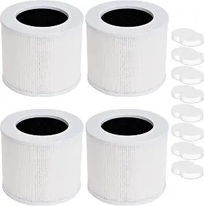 4 Pack Core Mini Filter H13 True HEPA Filters Replacement for LEVOIT Core Mini Core Mini-P Air Purifier,3-in-1 H13 True Filter Replacement,High-Efficiency Activated Carbon,Replace Part Core Mini-RF