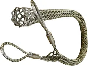 Wire & Cable Mesh Pulling Grip, Double Head Cable Pulls, Suitable for Light & Heavy Cables (D:25-37mm 0.98"-1.45")