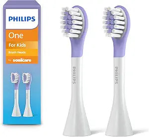 Philips Sonicare Replacement Brush Heads for Kids, 6 Month Supply, Purple