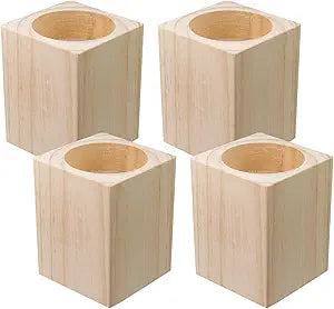Semetall Wood Bed Risers,Heavy Duty Furniture Risers for Couch Sofa Bed Desk Table(Rise up 4 Inch/10cm),Inner Diameter 8cm/3.15",Set of 4