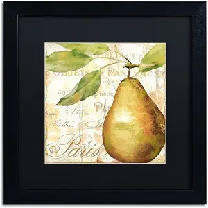 Trademark Fine Art ALI4455-B1616BMF "Cafe d?Or VI" Framed Original Artwork, 16x16"