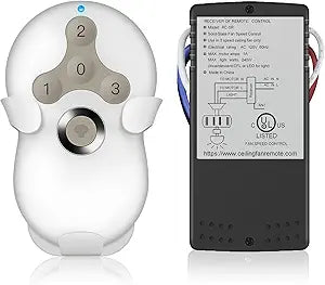 Universal Ceiling Fan Remote Control Kit, Compatible with Hunter, Harbor Breeze Hampton Bay, 3-Speed Control Fans with Dimmer, Remote Works with Hunter 99122 99123 99600