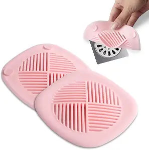 Hair Catcher Shower Drain Cover Sturdy Silicone 5.5 Inches Bathroom Accessories Drain Plug Drain Protector Hair Stopper for Kitchen Bathtub and Laundry Pink 2 Pack