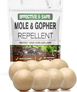 LEBMP Mole Repellent, Gopher Repellent, Groundhogs Repellant Outdoor, Vole Deterrent, Armadillo Repellent for Lawns, Keep Mole Out of Yard, Get Rid of Gophers, Covers Up to 120 Sq Ft-8Pcs