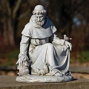 Joseph's Studio by Roman  16.73" St. Francis Garden Statue  Catholic Religious Outdoor Decor, Spiritual Yard or Patio Figurine