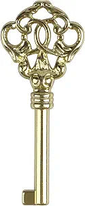 KYF-2 Solid Brass Skeleton Key, Antique Brass Skeleton Key